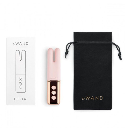 Пудровый двухмоторный мини-вибратор Le Wand Deux Пудровый двухмоторный мини-вибратор Le Wand Deux
