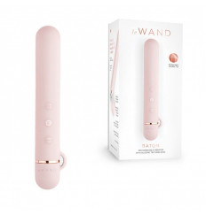 Пудровый мини-вибратор Le Wand Baton с текстурированной насадкой - 11,9 см.