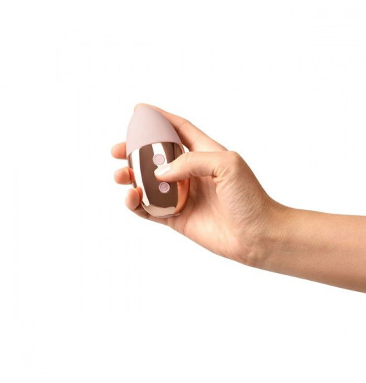 Пудровый утяжеленный премиум-вибратор Le Wand Point