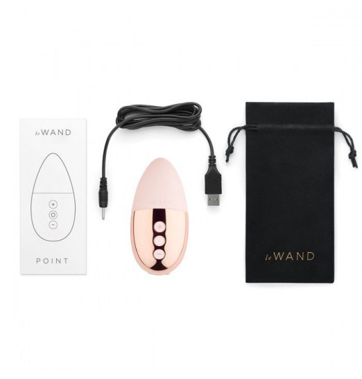 Пудровый утяжеленный премиум-вибратор Le Wand Point