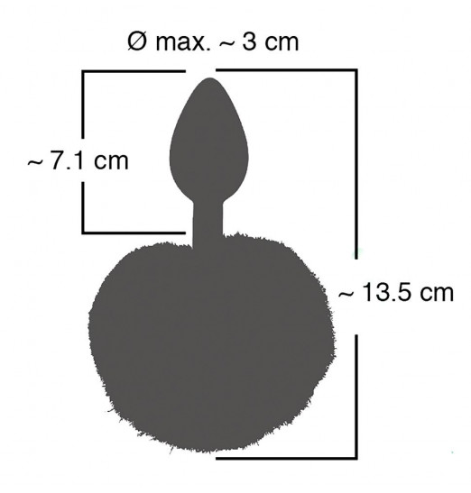 Розовая анальная втулка с меховым хвостиком