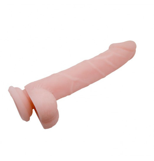 Телесный фаллоимитатор на присоске Super Dildo - 22 см. Телесный фаллоимитатор на присоске Super Dildo - 22 см.