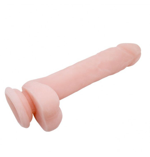 Телесный фаллоимитатор на присоске Super Dildo - 21,5 см.