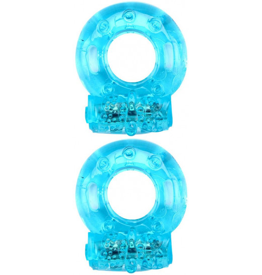 Набор из 2 голубых эрекционных виброколец Набор из 2 голубых эрекционных виброколец