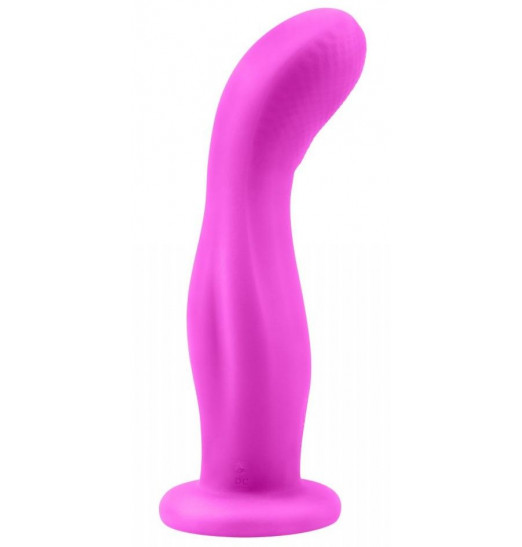 Лиловый изогнутый вибратор Didi - 18 см. Лиловый изогнутый вибратор Didi - 18 см.