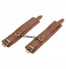 Коричневые кожаные наручники Maya