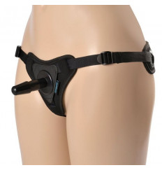 Черные трусики для страпона HARNESS Locker размера XS-M