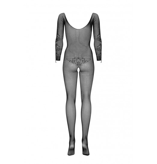 Эффектный сетчатый женский комбинезон с рисунком Эффектный сетчатый женский комбинезон с рисунком