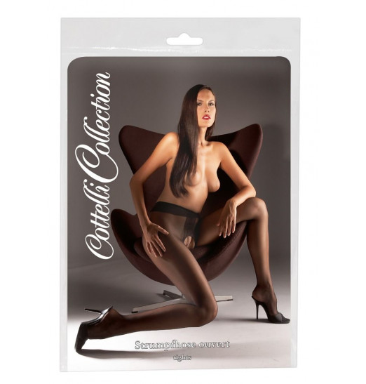 Изящные гладкие колготки с интимным доступом