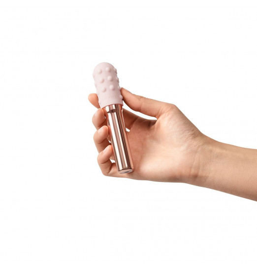 Пудровый жезловый вибратор Le Wand Grand Bullet с двумя нежными насадками Пудровый жезловый вибратор Le Wand Grand Bullet с двумя нежными насадками