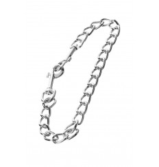 Серебристая соединительная цепочка с двумя карабинами