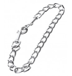 Серебристая соединительная цепочка с двумя карабинами