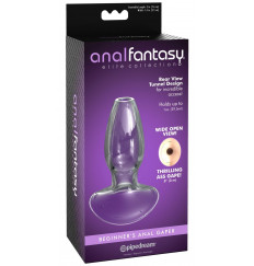 Прозрачный анальный плаг с туннелем Beginners Anal Gaper - 9,6 см.