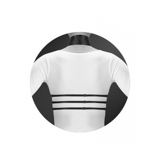 Черная упряжь на грудь Julia