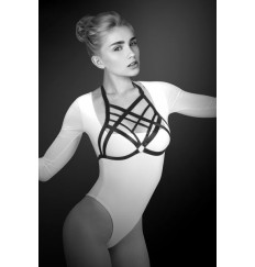 Черная упряжь на грудь Clara