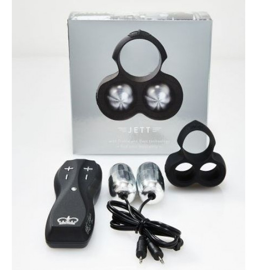 Черный инновационный мужской вибростимулятор JETT Черный инновационный мужской вибростимулятор JETT