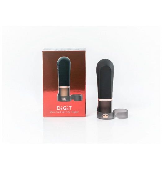 Черный вибромассажер-насадка на пальчик DiGiT - 9 см. Черный вибромассажер-насадка на пальчик DiGiT - 9 см.