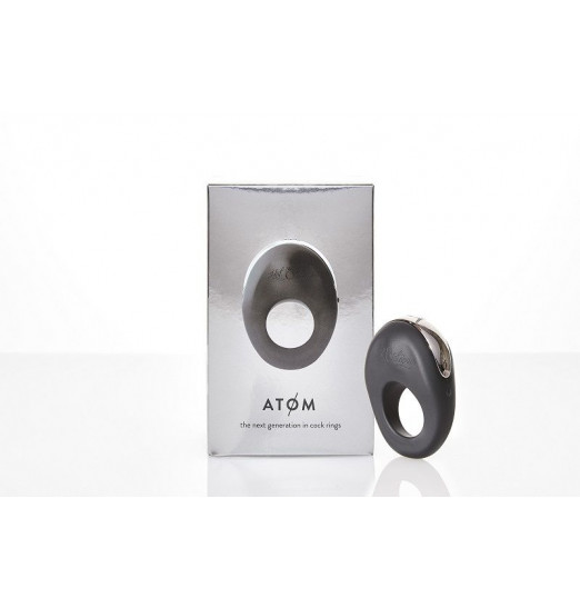 Черное эрекционное виброкольцо ATOM Черное эрекционное виброкольцо ATOM