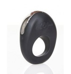 Черное эрекционное виброкольцо ATOM