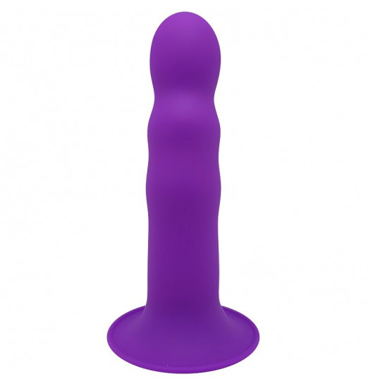 Фиолетовый фаллоимитатор двойной плотности Hitsens 3 - 17,7 см.