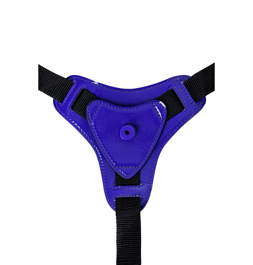 Фиолетовый силиконовый страпон - 14,5 см. Фиолетовый силиконовый страпон - 14,5 см.