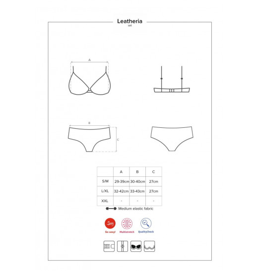 Пикантный комплект белья Leatheria