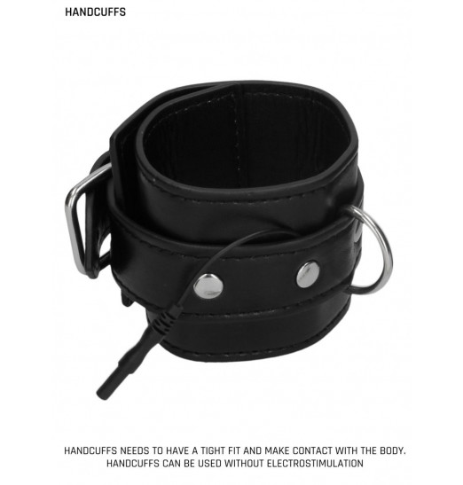 Черные наручники с электростимуляцией Electro Handcuffs