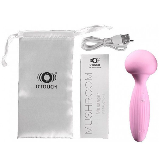Розовый вибромассажёр-гриб Mushroom - 16 см.