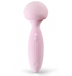 Розовый вибромассажёр-гриб Mushroom - 16 см.