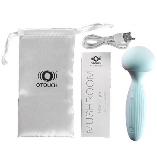 Мятный вибромассажёр-гриб Mushroom - 16 см.