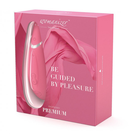 Розовый бесконтактный клиторальный стимулятор Womanizer Premium