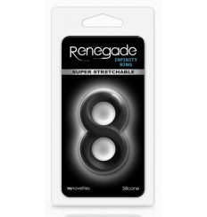 Черное эрекционное кольцо-восьмерка Infinity Ring