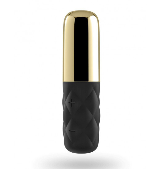 Чёрно-золотистая вибропуля Satisfyer Lovely Honey