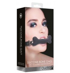 Черный кляп-косточка Bone Gag