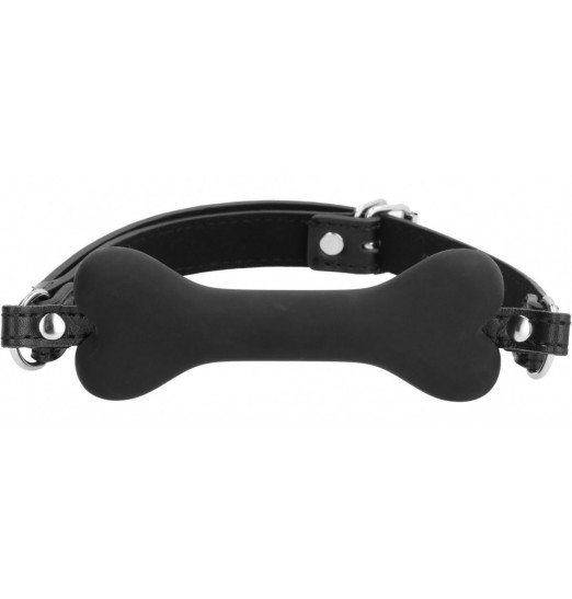 Черный кляп-косточка Bone Gag