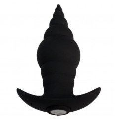 Чёрный анальный вибратор Kiki - 9,5 см.