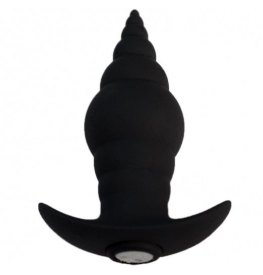 Чёрный анальный вибратор Kiki - 9,5 см.