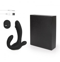 Черный вибромассажер с 10 режимами вибрации