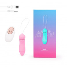Розовый вибромассажер с 9 режимами вибрации с пультом ДУ - 9 см.