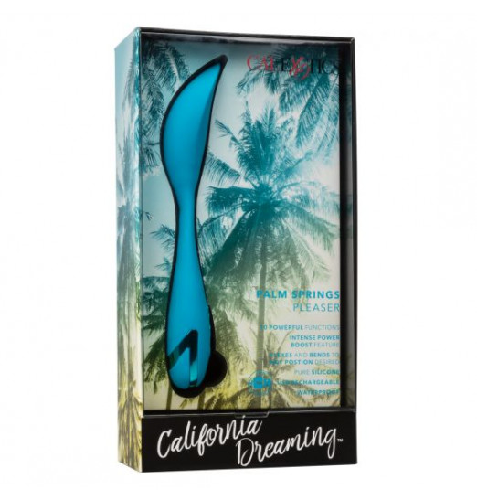 Голубой гнущийся вибратор Palm Springs Pleaser с функцией Power Boost - 15,25 см. Голубой гнущийся вибратор Palm Springs Pleaser с функцией Power Boost - 15,25 см.