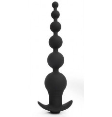 Черная анальная виброелочка TOWER - 20,7 см.