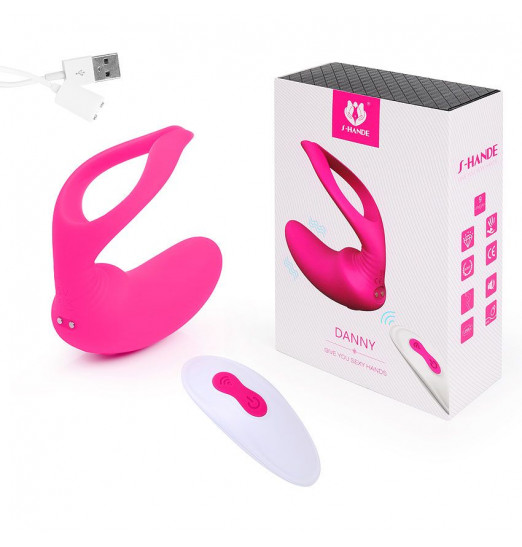 Ярко-розовый вибростимулятор для пары Danny