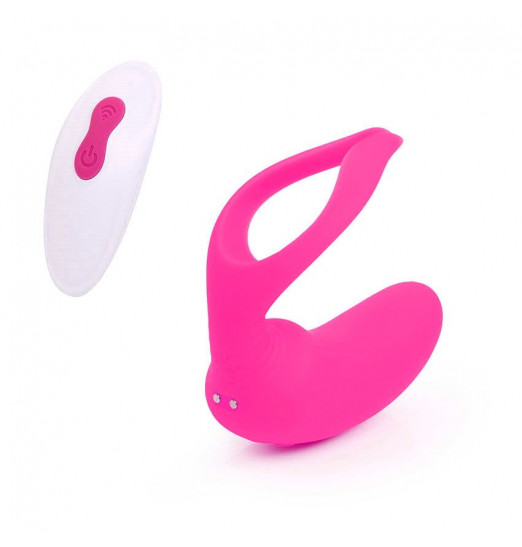 Ярко-розовый вибростимулятор для пары Danny