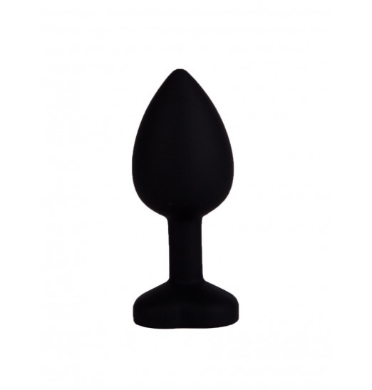 Черная силиконовая пробка с малиновым кристаллом - 7,3 см. Черная силиконовая пробка с малиновым кристаллом - 7,3 см.