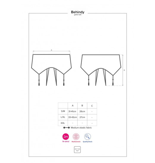Кружевные трусики-пояс Behindy с пажами