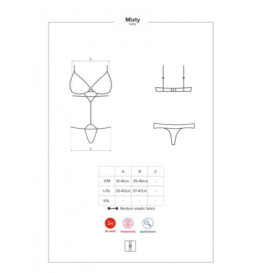 Оригинальное боди Mixty с кружевом