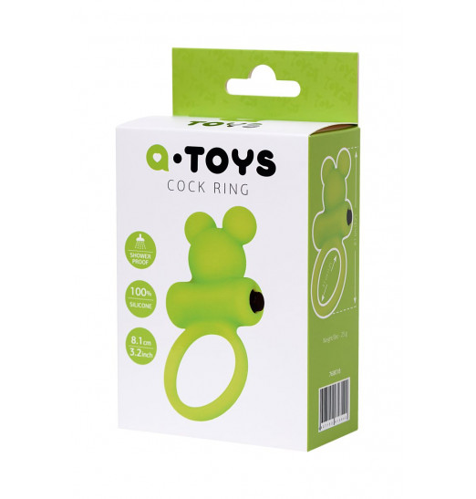 Зеленое виброкольцо на пенис A-Toys