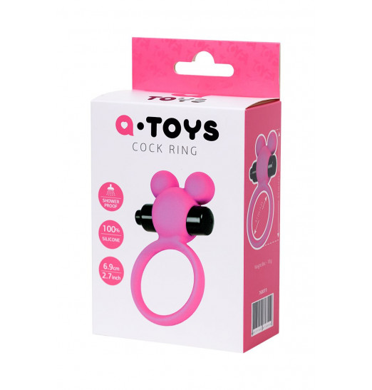 Розовое виброкольцо на пенис A-Toys Розовое виброкольцо на пенис A-Toys