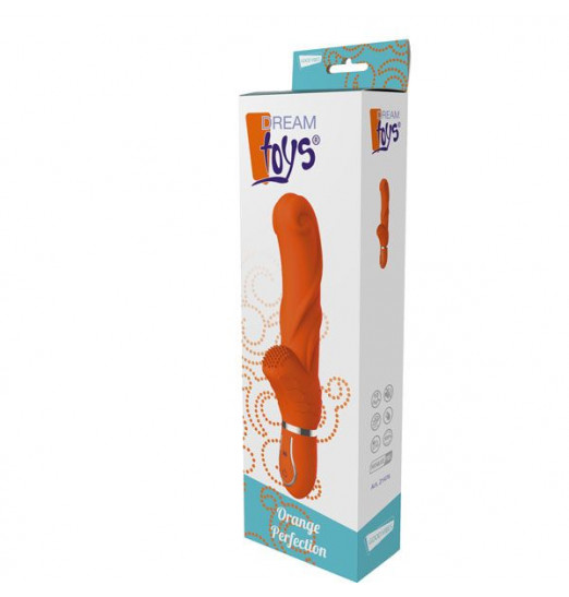 Оранжевый вибратор ORANGE PERFECTION - 22 см.
