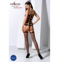 Роскошный боди-комбинезон с имитацией сетчатых чулок